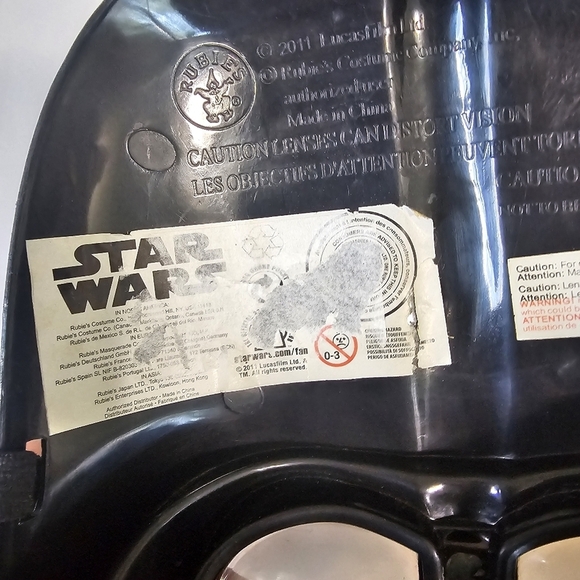 Star Wars Darth Vader Halloween Costume Kids Size Elastic Headband Hard Plastic‎ - Picture 7 of 10